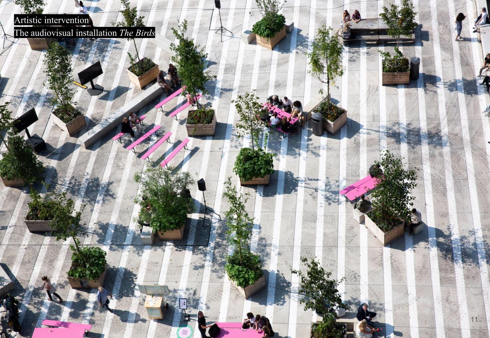 The artistic intervention The Birds (5 September 2024) is an audiovisual installation by PD candidate Kim Spierenburg questioning how to engage with eco-anxiety.